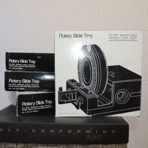 PHOTOCO Lot of Four (4) Rotary Slide Trays For 100 2x2 slides Made in USA Vintag